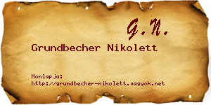 Grundbecher Nikolett névjegykártya